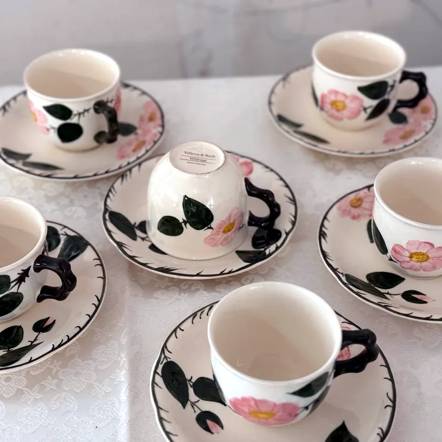 Винтажный набор чайных пар Villeroy & Boch Wild Rose