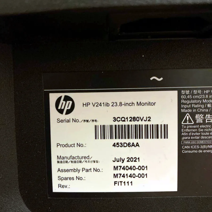 Монитор HP V241ib 23.8 дюйма, Full HD