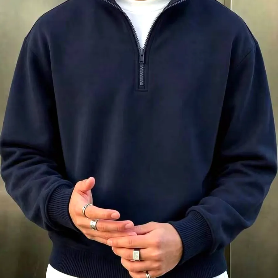 Мужская толстовка на молнии, casual streetwear