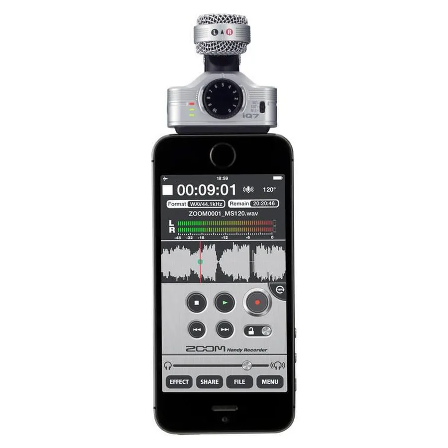Zoom iQ7 MS, стерео-микрофон для iPhone и iPad