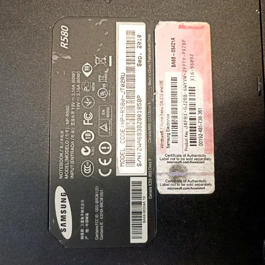Ноутбук Samsung NP-R580 на запчасти