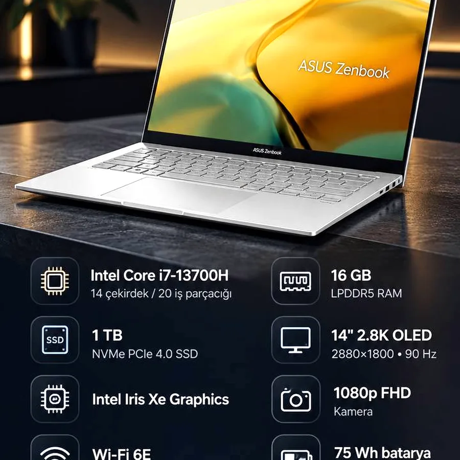 ASUS Zenbook 14 OLED, i7, 16GB, 1TB SSD