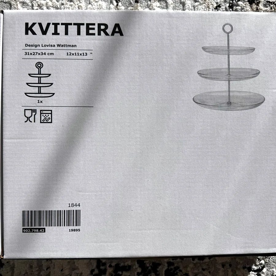 Подставка IKEA KVITTERA трёхъярусная стеклянная