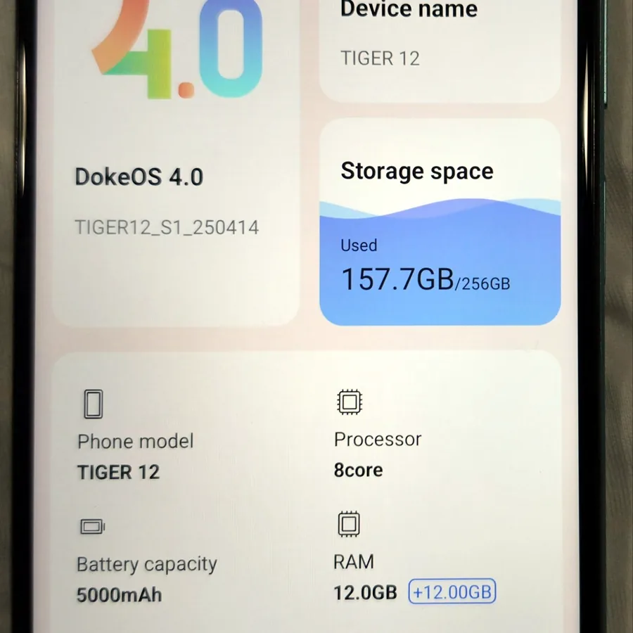 OSCAL Tiger 12, 12/256GB, like new