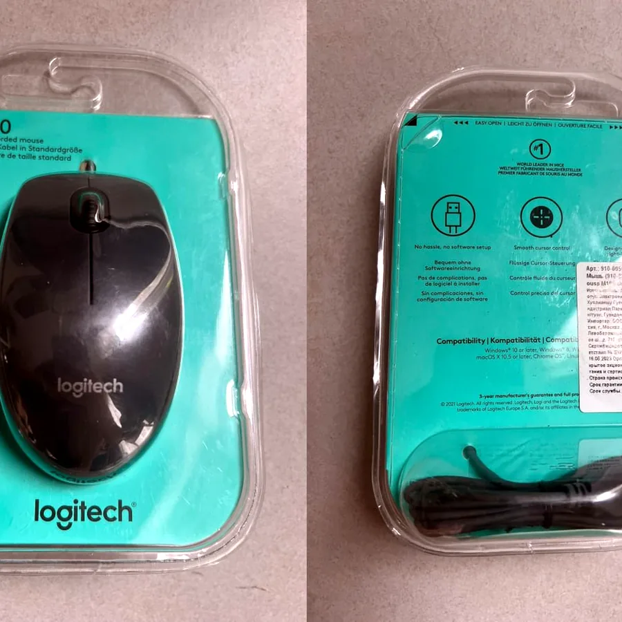 Проводная мышь Logitech M100