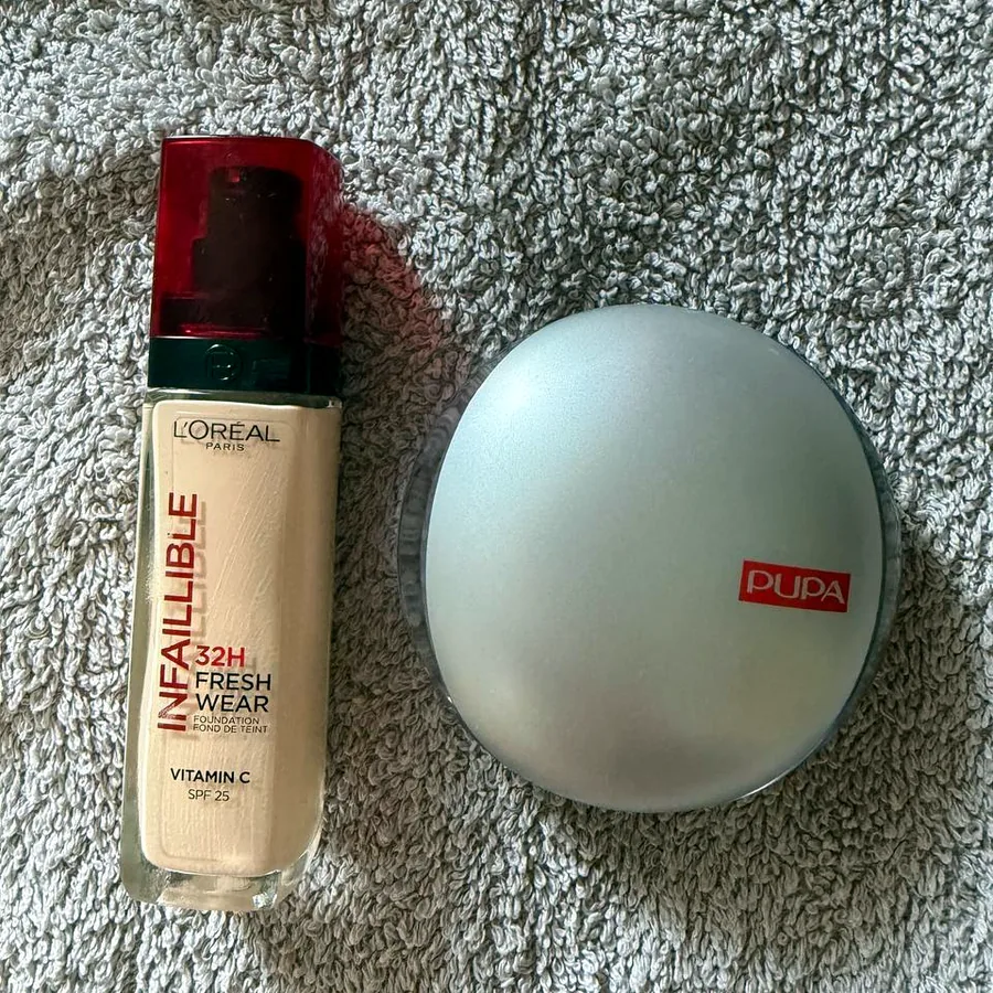 Тональный крем Loreal 015N и пудра Pupa 04