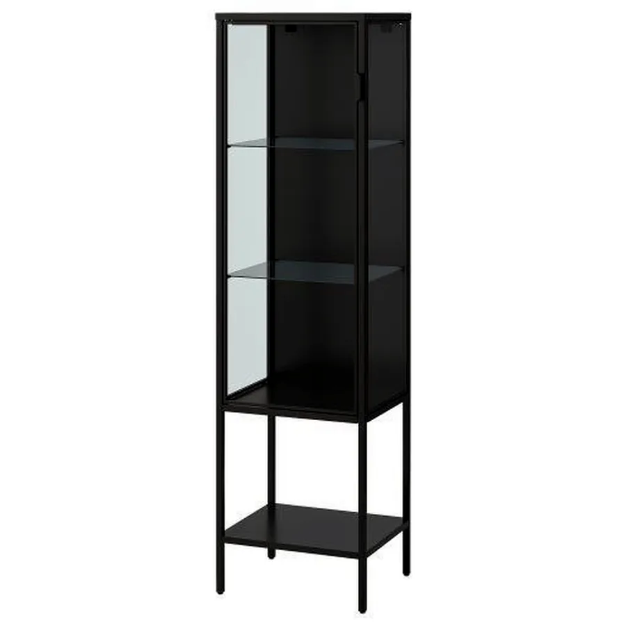 Шкаф-стеллаж Ikea RUDSTA со стеклянными дверцами