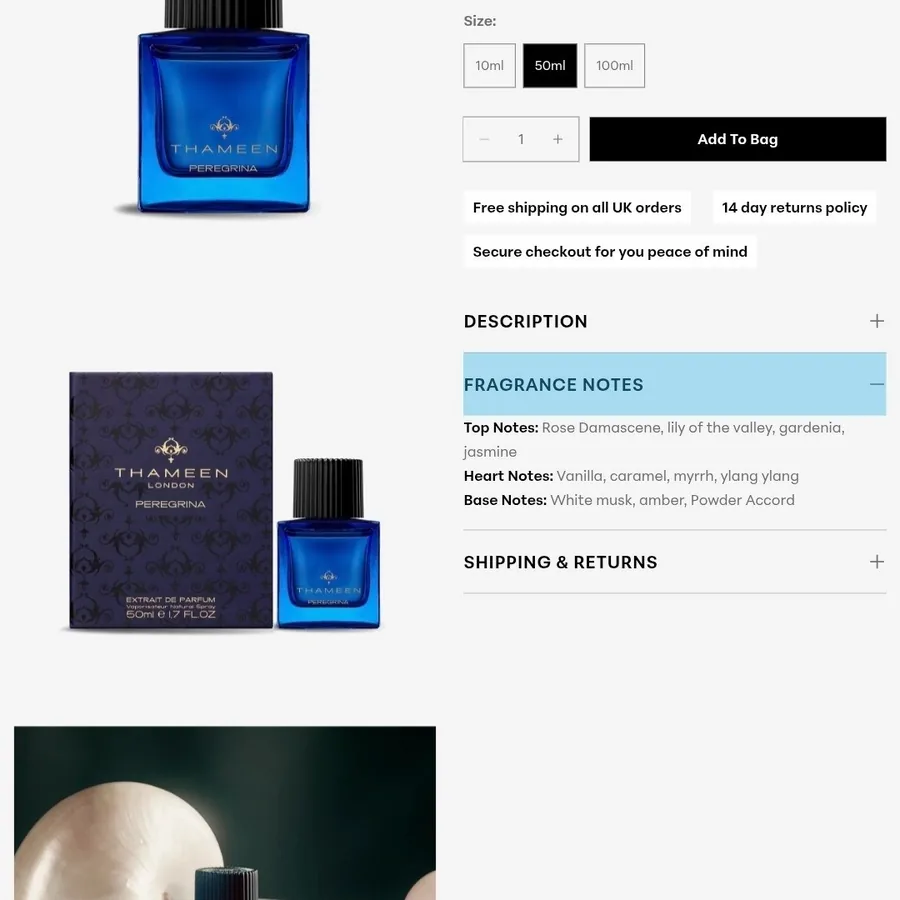 Духи Thameen London Peregrina, 50 ml