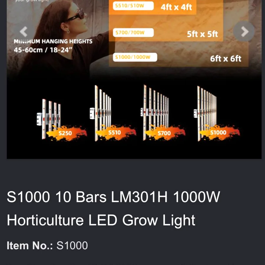Профессиональная лампа для гровинга 1000W