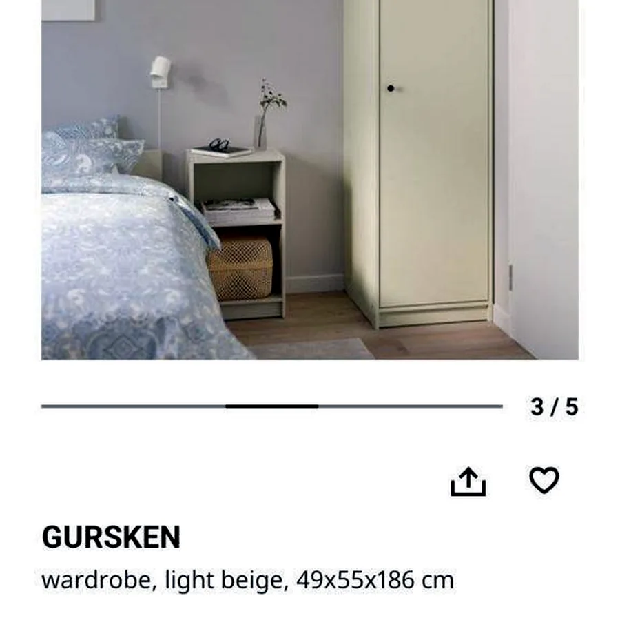 Шкаф-купе IKEA светло-бежевый