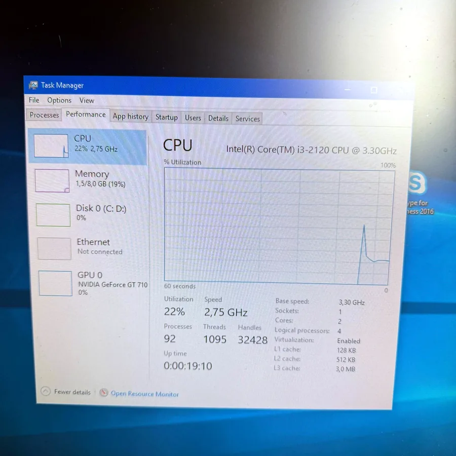 Персональный компьютер, i3, 8 ГБ ОЗУ, SSD 240 ГБ