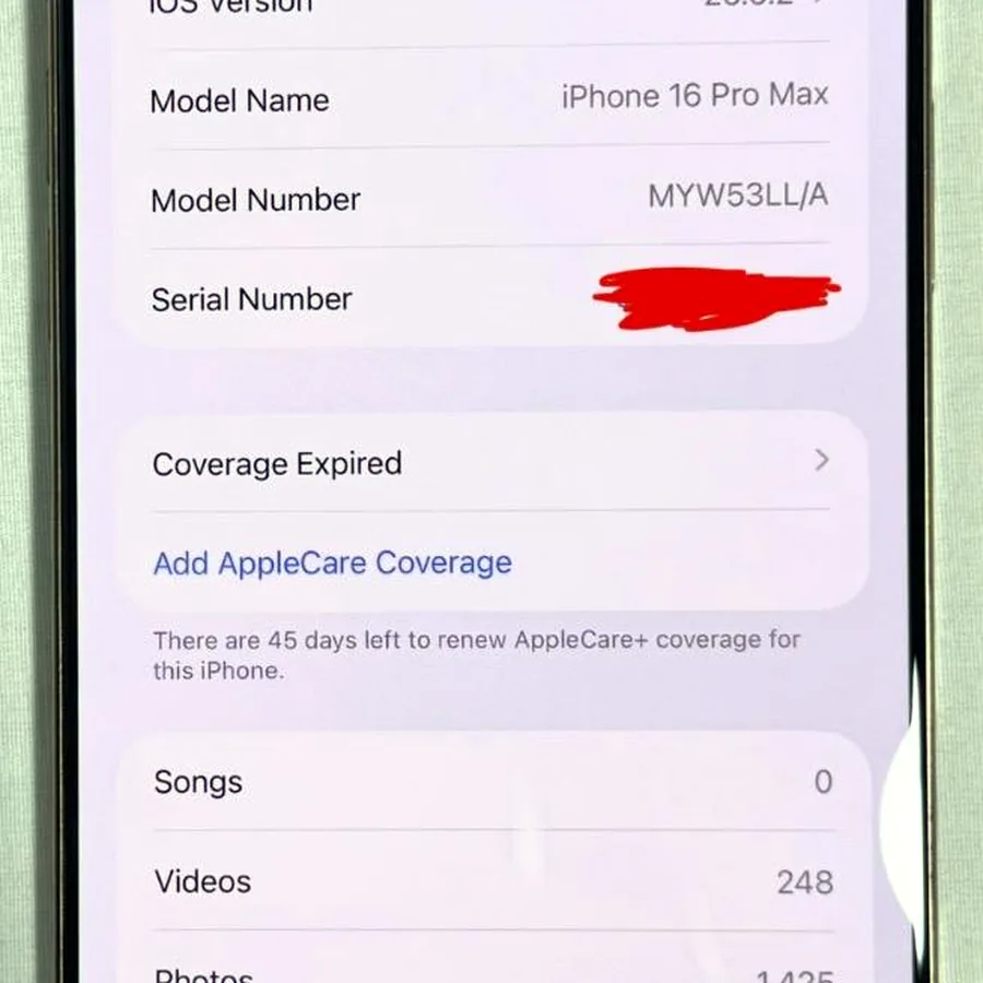 iPhone 16 Pro Max 256GB, состояние отличное