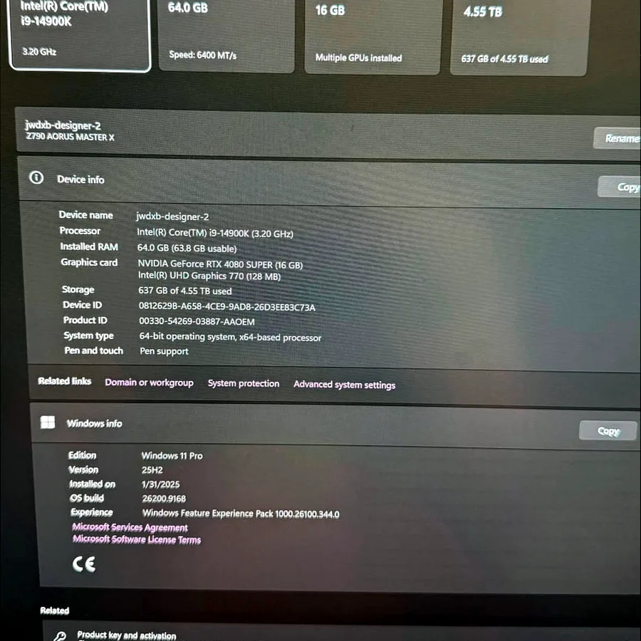 Игровой ПК i9-14900K + RTX 4080 Super