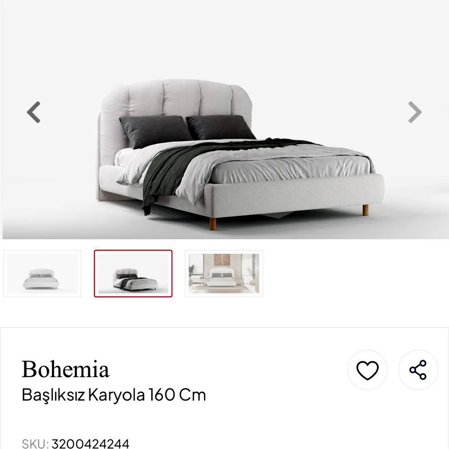 Кровать Kelebek Bohemia 160x200, новая