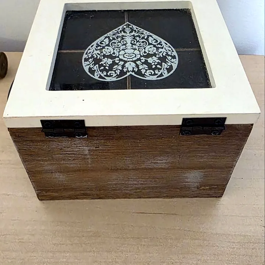 Коробка для хранения чая, дерево, 14х14 см