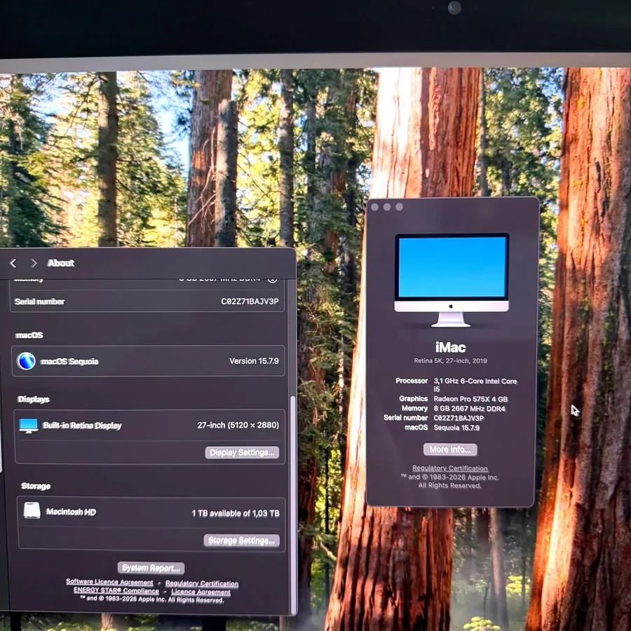 iMac 27 Retina 5K 2019, Intel Core i5