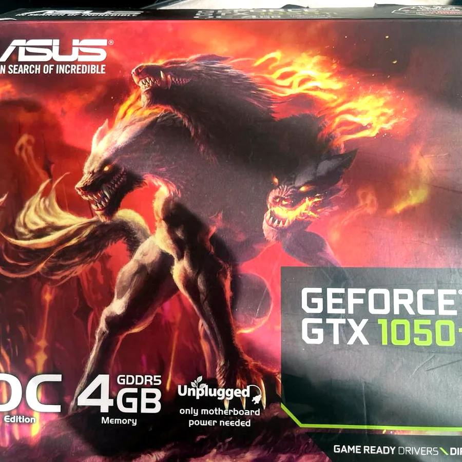 Corsair RAM 8GB, HyperX RAM 8GB, Asus GTX 1050Ti 4GB