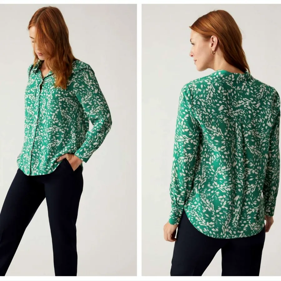 Блузка M&S зелёная