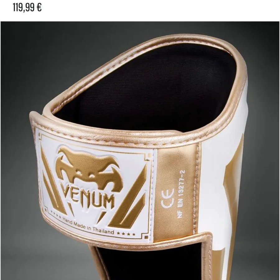 Venum Elite Standup Shin Guards, белые/золотые