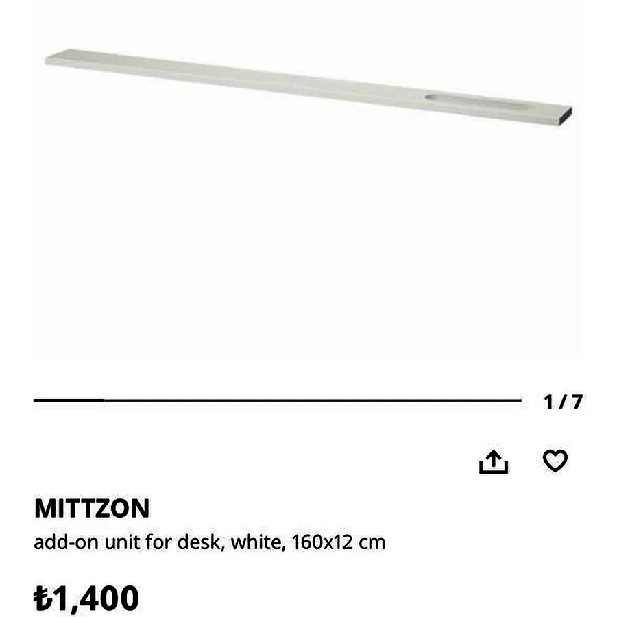 Стол регулируемый по высоте IKEA, 160x80 см