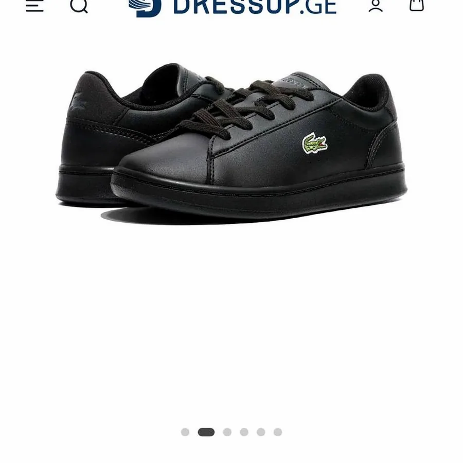 Детские кроссовки Lacoste чёрные