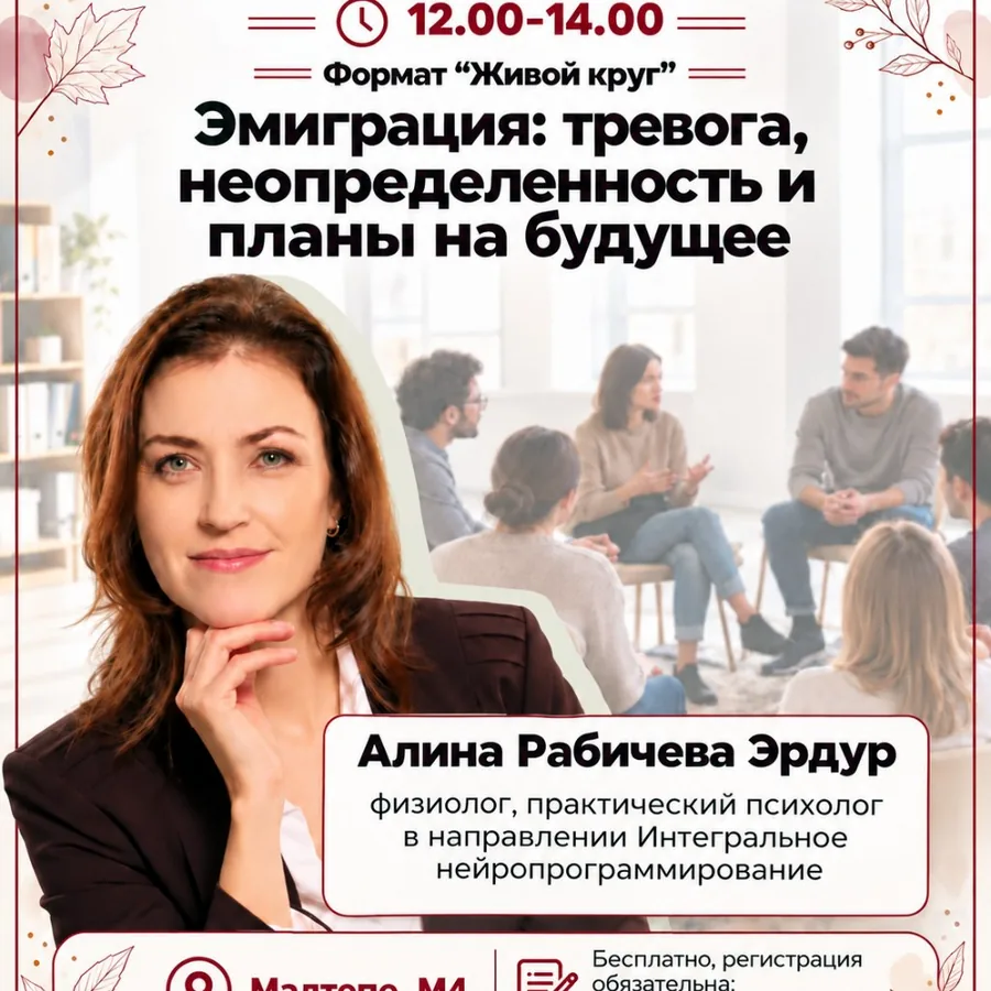 Круг поддержки для эмигрантов, тревога и планы