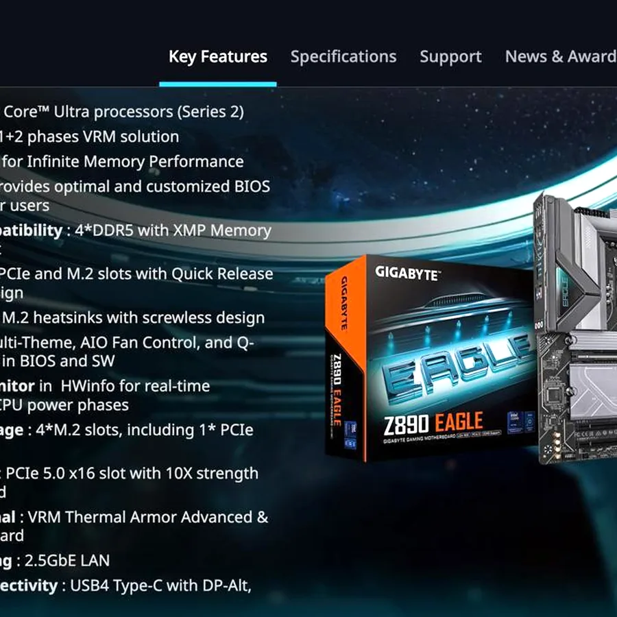 Материнская плата Gigabyte Z890 Eagle