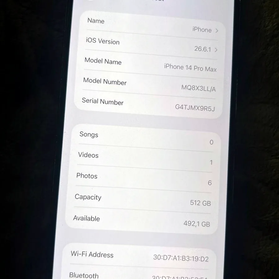 iPhone 14 Pro Max 512GB, 82%, Black