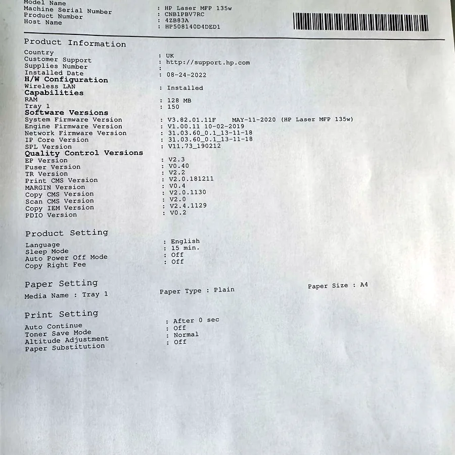 HP Laser MFP 135w, лазерное МФУ, два картриджа