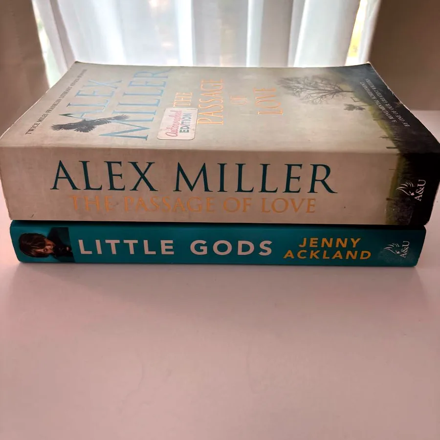 2 книги на английском: Little Gods и The Passage of Love