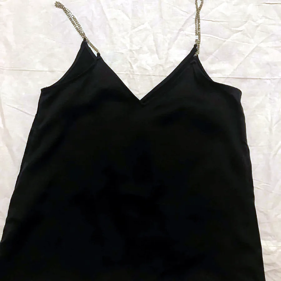 Чёрная маечка H&M, размер S