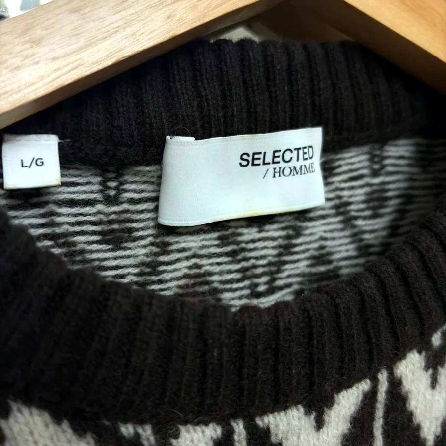 Свитер Selected Homme, размер L, 100% шерсть