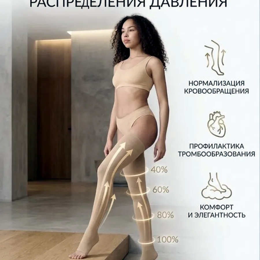 Чулки компрессионные, размер M