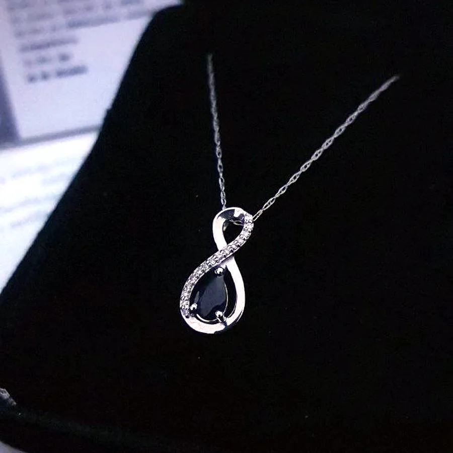 Колье ZEN Diamond с сапфиром и бриллиантами