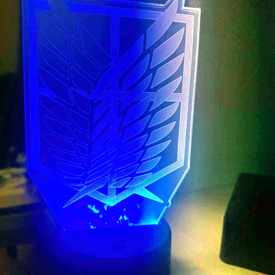 3D LED светильник Attack on Titan
