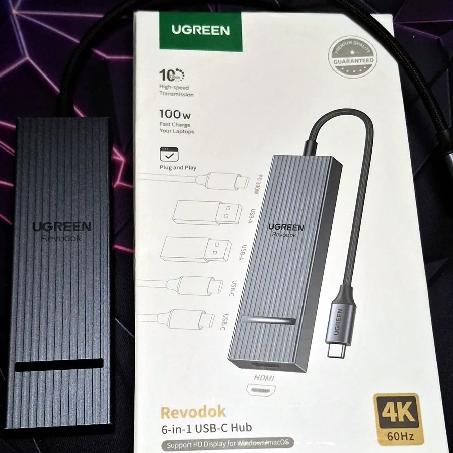 USB-C хаб UGREEN Revodok 6-в-1, новый