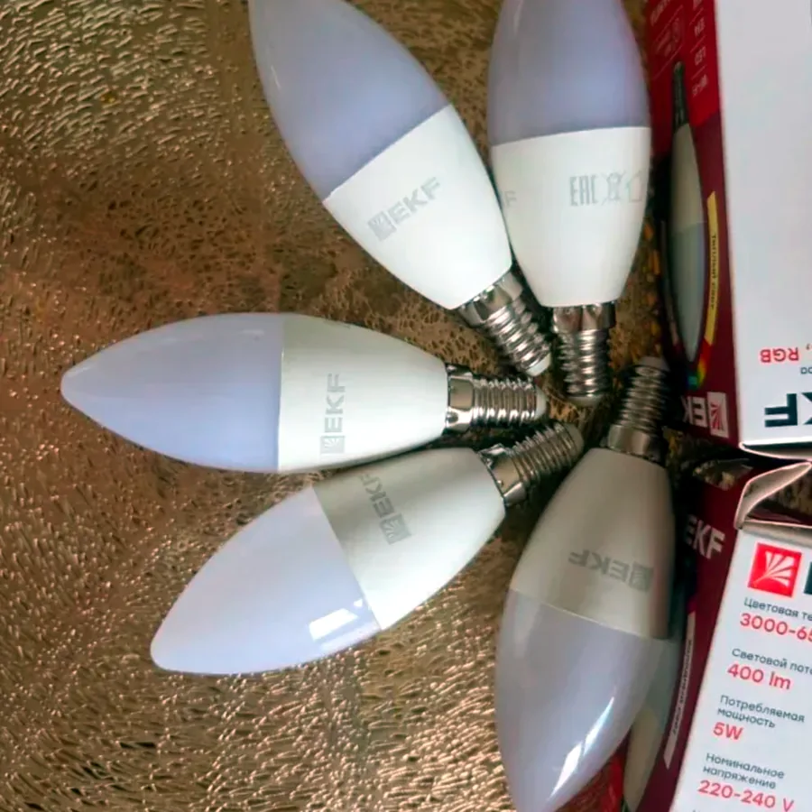 Умная лампа EKF E14 5W, Wi-Fi, RGB