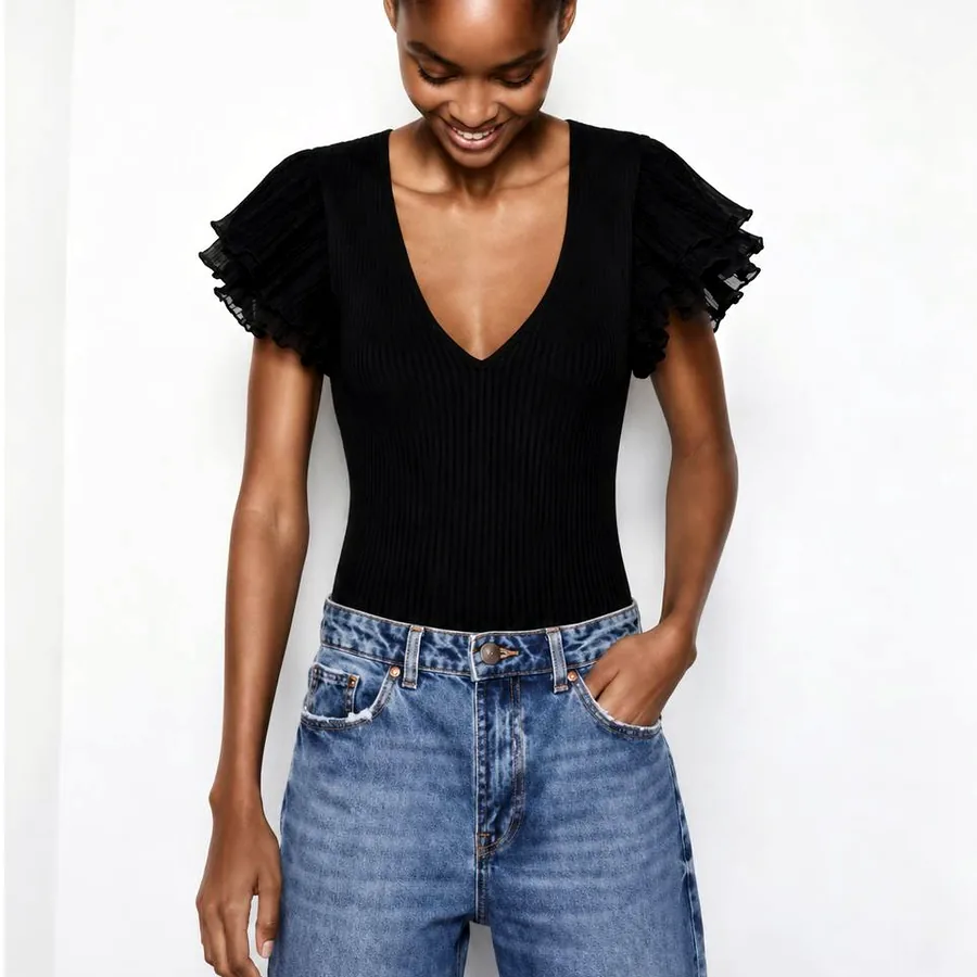 Боди ZARA чёрное, размер M