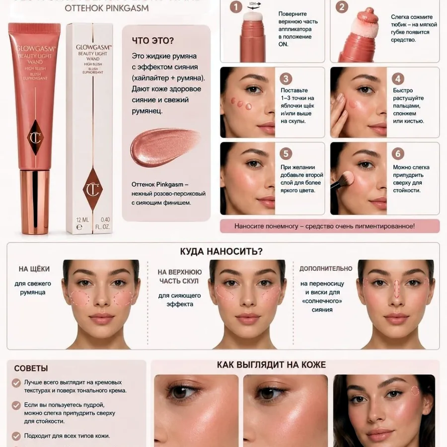 Жидкие румяна Charlotte Tilbury, Pinkgasm