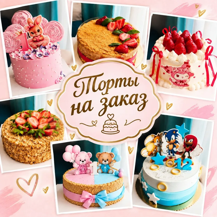 Торты на заказ, доставка по Бангкоку