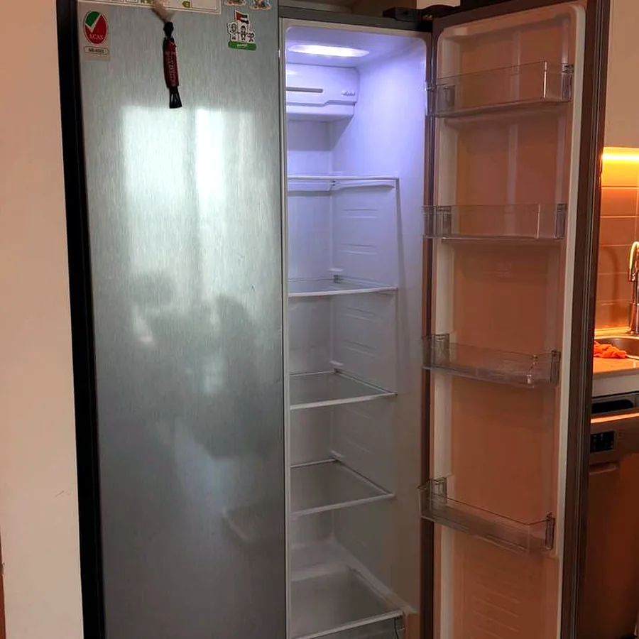 My Choice FR-450SL side-by-side fridge freezer, silver