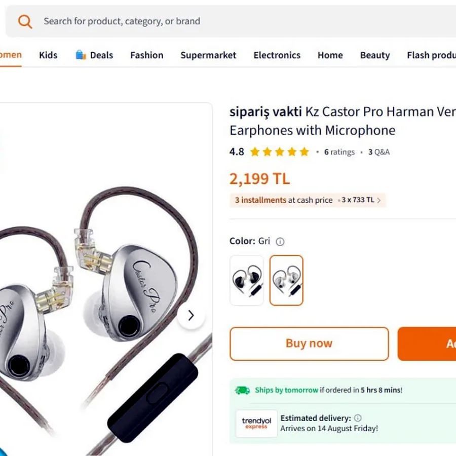 Наушники KZ Castor Pro Harman, серебристые
