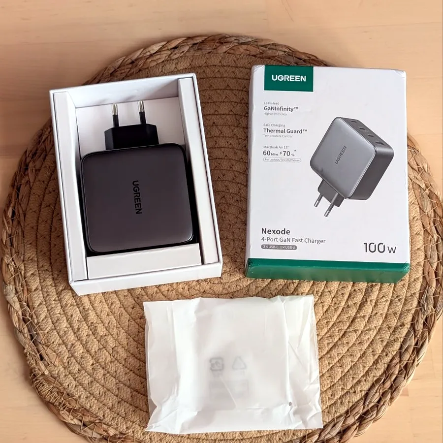 Блок питания UGREEN GaN 100W, новый