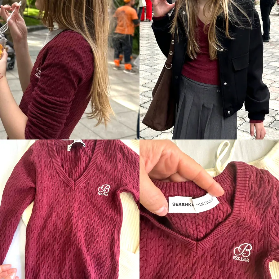 Кофточка бордовая Bershka