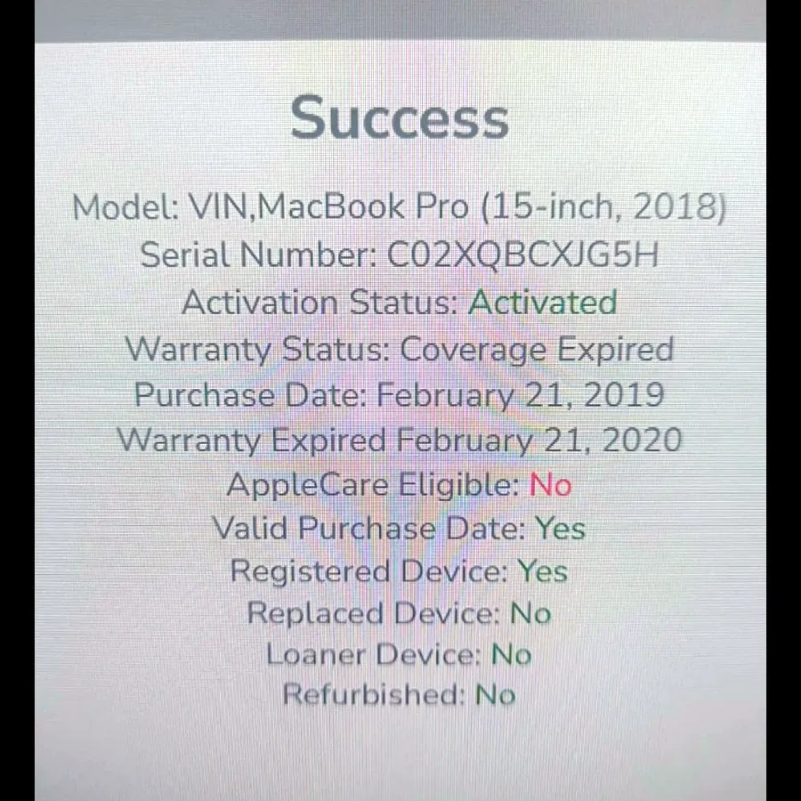MacBook Pro 2018, 16 GB, 256 GB SSD