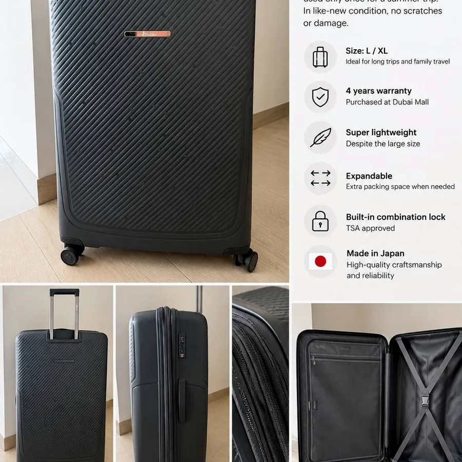 Чемодан EMCORA L/XL, практически новый