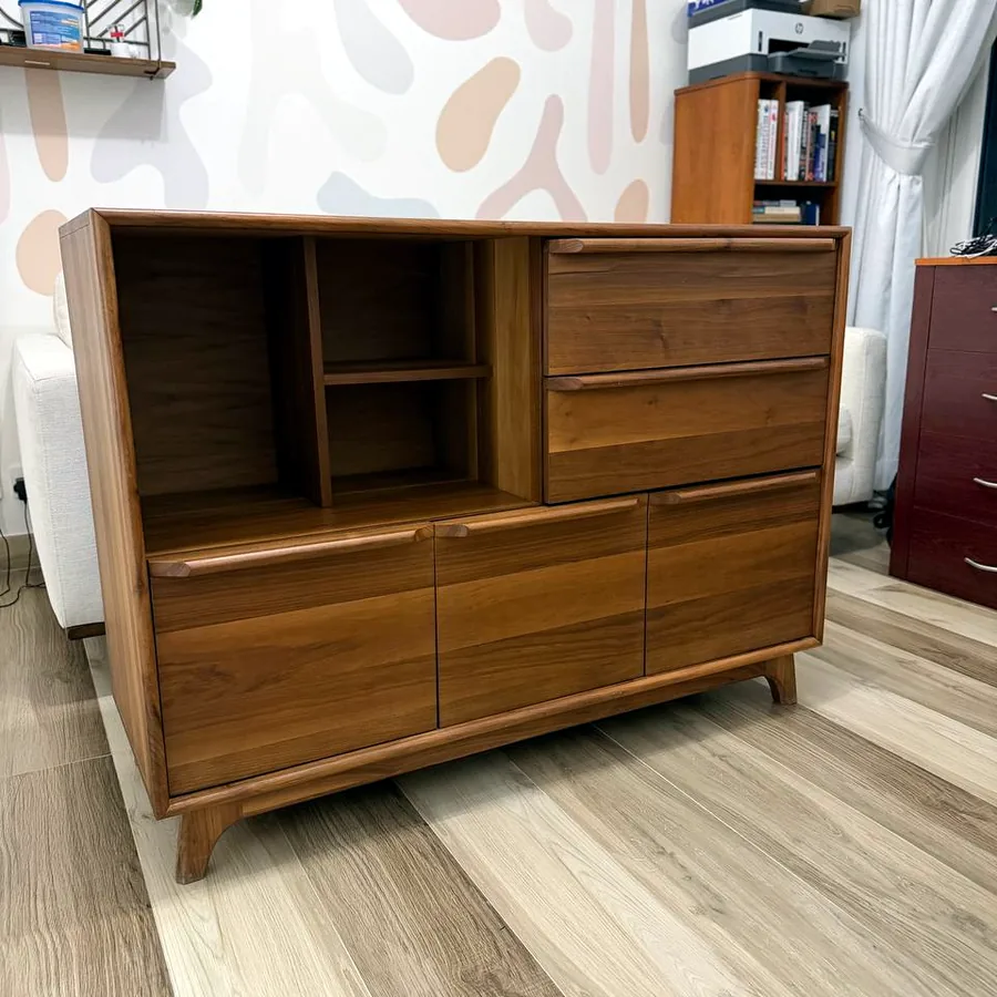 Комод из натурального дерева, 120×44×88 см