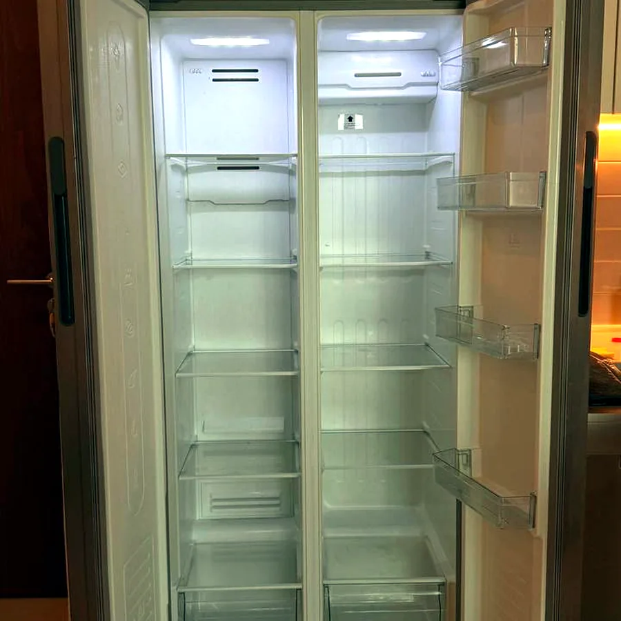 My Choice FR-450SL side-by-side fridge freezer, silver