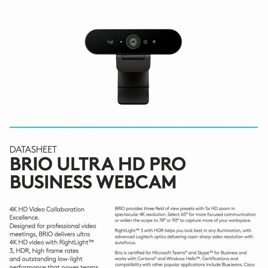 Веб-камера Logitech Brio 4K Pro, 2 штуки