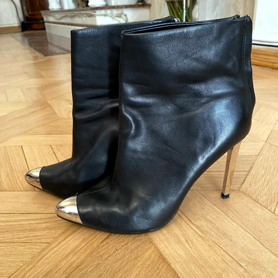 Ботильоны Zara кожаные, размер 39